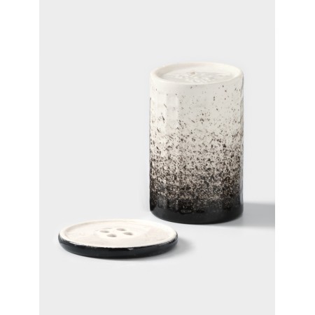 Set for the bathroom, 2 items: a glass 12.5 cm, soap dish 10 cm, ceramics, Iran-4