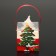 New Year. Box a gift New Year's folding PVC with handles, "Funned Christmas tree", 9 x 9 x 9.5 cm.