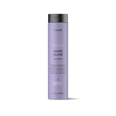 Hair shampoo Lakme Teknia White Silver Shampoo, tinting, 300 ml