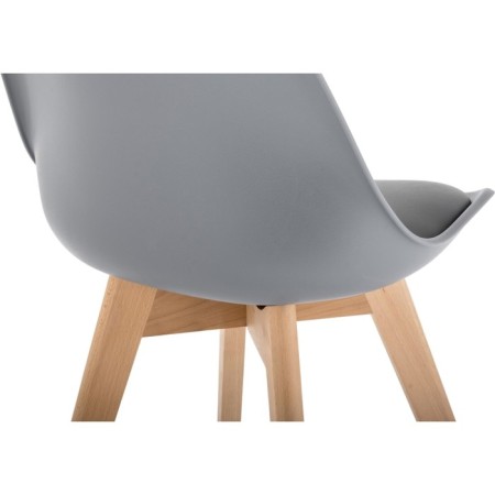 Plastic stool Bonuss array/eco -leather/plastic, natural/gray 49x57x82 cm-5