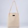 Shopper without fastening, beige color