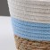 Kashpo wicker "Namibia", 17.5x17.5x16 cm, natural, blue, white