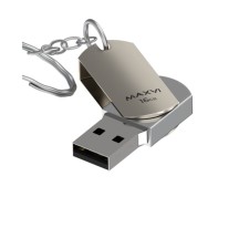 Flash drive maxvi mr, 16 GB, USB2.0, th he is up to 25 MB/s, PBU up to 15 Mb/s, silver