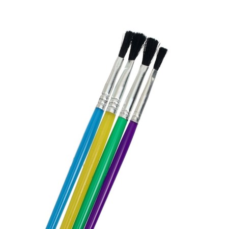 A set of brushes nylon, 4 pieces, flat, with plastic, colored pens-1