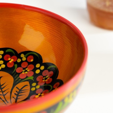 Salad bowl, medium, 14 × 7.5 cm, Khokhloma-7