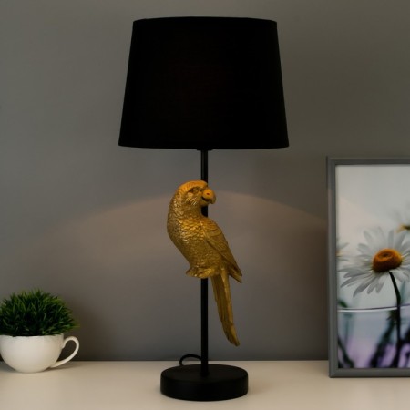 Parrot table lamp E27 40W black and gold 23.5x23.5x50 cm Risalux-1