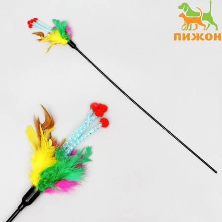 Tearing with feathers and springs "Positive", mix of flowers