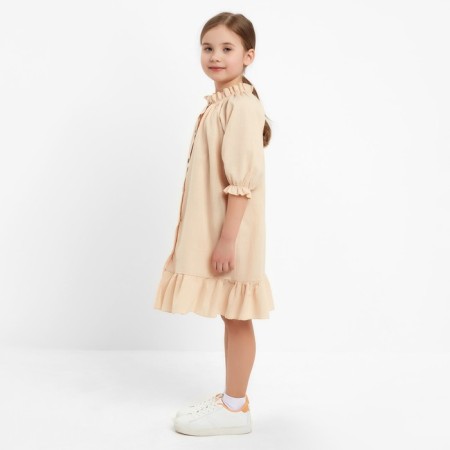 Dress for girls minku color light-beige, height 128 cm-1
