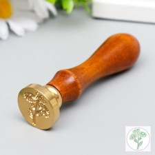Printing for wax with a wooden handle 