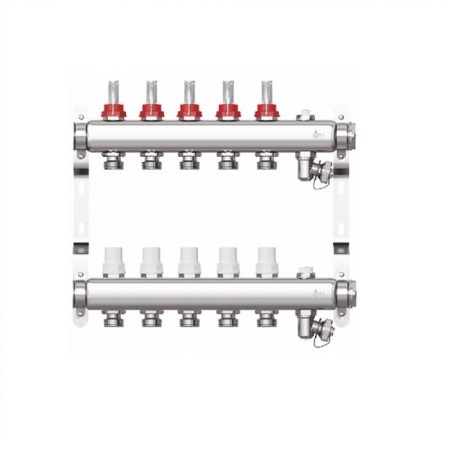Collector Group STI, 1 "X3/4", 5 outputs, with consumables, stainless steel