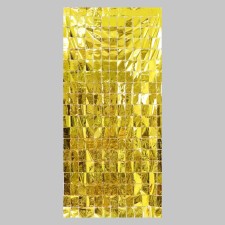 Festive curtain 100*200 cm, color gold