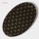 Glass Serving shade "Golden Pen", oval, 24.5 × 15 cm, black color.