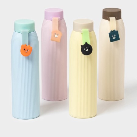 Water bottle "Bear", 300 ml, h = 21 cm, glass, mix-4