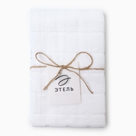 A set of towels Ethel "Aesthetics" 43x66cm - 2 pcs, col. White, hl. 100%-4