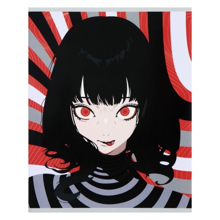 Notebook of 48 sheets in the Calligrata cage "anime. Black and red", cover coated cardboard, full uf-lak, block offset mix-4