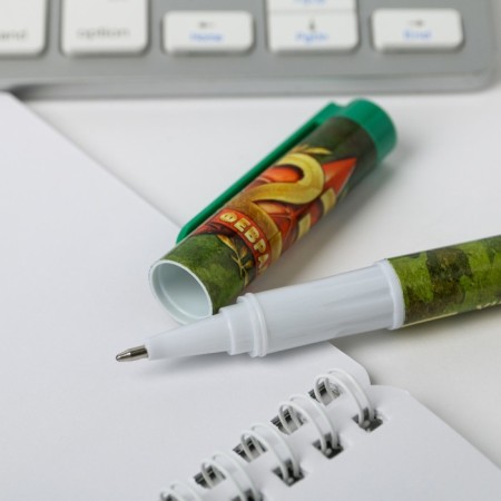 Set "For 100% Man": Notepad and Plastic Pen-4