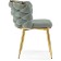 STULL OF A Metal Carcass Rendi Metal/Fabric, Gold/Gray 64x70x77 cm