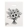 Polyethylene "Bouquet" package white-black 30x40 cm 50 μm