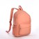 Youth backpack from textiles on lightning, 4 pockets, peach color