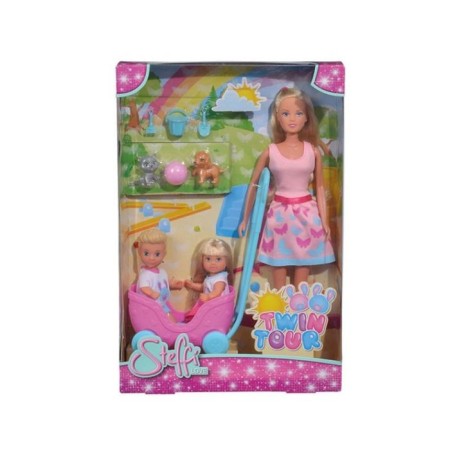 Steffi doll, Evy and Timmy with pets, 29 cm-2