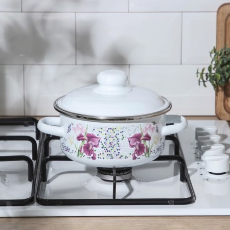 Mosaic pan 1.5 l, d = 15 cm, enameled lid, induction-3