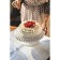 Cake stand on the leg with the Guzzini Tiffany lid, D = 30 cm, green color