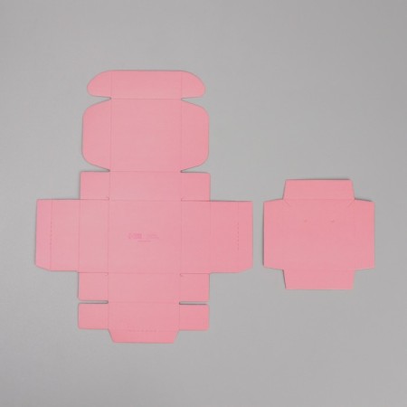 Gift box for jewelry double -sided, packaging, "pink", 7.5 x 7.5 x 3 cm-6