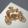 Brooch "Carriage", Rainbow color in gold