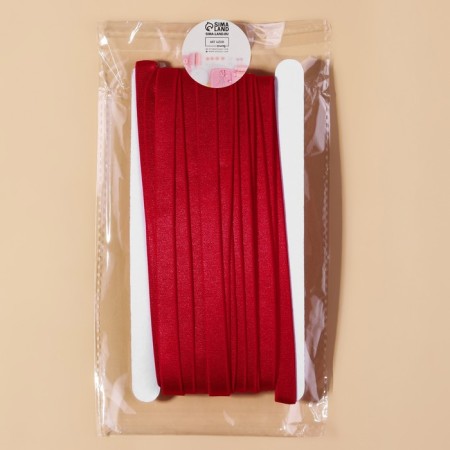 Glass for straps, shiny, 10 mm, 10 ± 0.5 m, red color-2