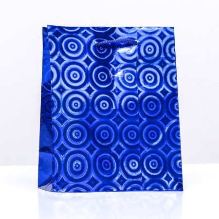 Gift, foil, "blue" 14 x 11 x 5 cm