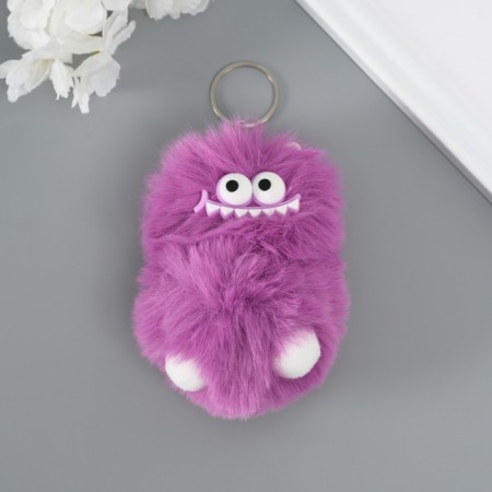 Fluffy on the ring "Monster Zubastik" Violet 10x8x8 cm-1