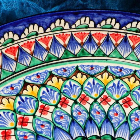 Largan Rishtan ceramics "Patterns", 36 cm, blue-3