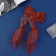 Hair clip "Schoolgirl" bow point, 12x30 cm, red