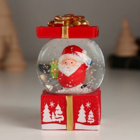 Souvenir Polystone Water Ball "New Year's character in the gift" MIX 4.5x4.5x7.3 cm-6