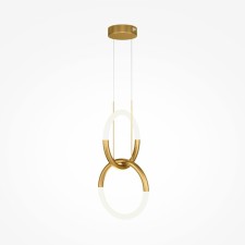 Suspension lamp Maytoni Mod165PL-L18G3K, 2XLED, 18W, 34x34 cm, 1200lm, Color Gold