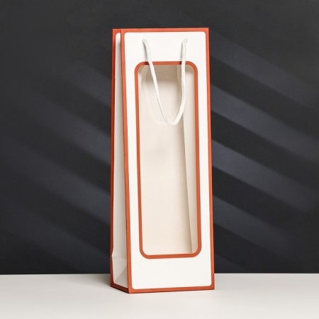 Flower packet 12.5 × 8.5 × 36 cm, white with a border