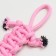 Cable toy "Lapte", up to 32 cm, 90 g, pink