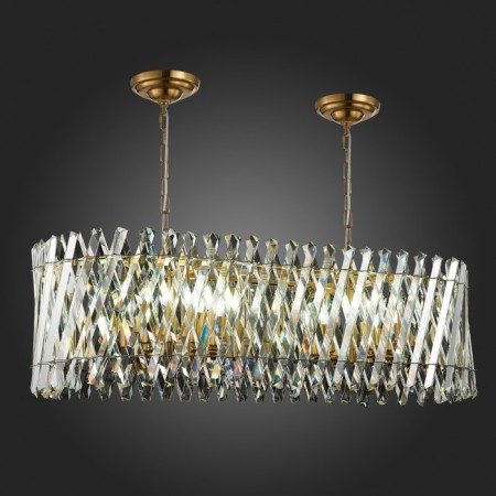 Suspension lamp ST LUCE. SL1170.303.12. Fabio. 12x40 W, E14, 100x35x29 cm, brass color-7