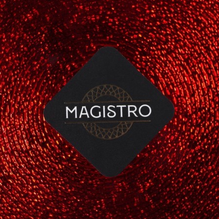 Glass dessert Magistro “Caramel. Red ", d = 21 cm, red color-4