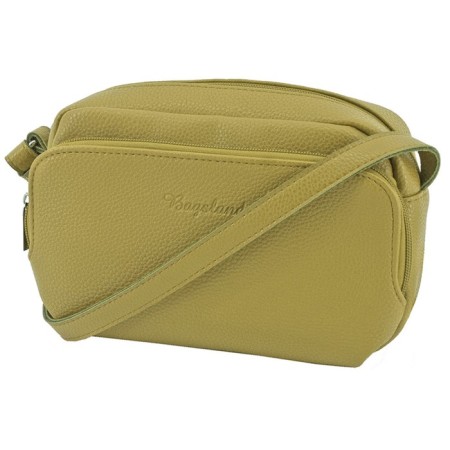 Women's bag B2826-02141, green color, genuine leather, 20x7x14 cm