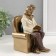 Polystone souvenir "Cozy evening with a grandfather behind the book" 13x10.5x16.5 cm