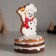 Polystone souvenir "Poil -gingerbread in the glaze, with cake" 9x9x14.5 cm