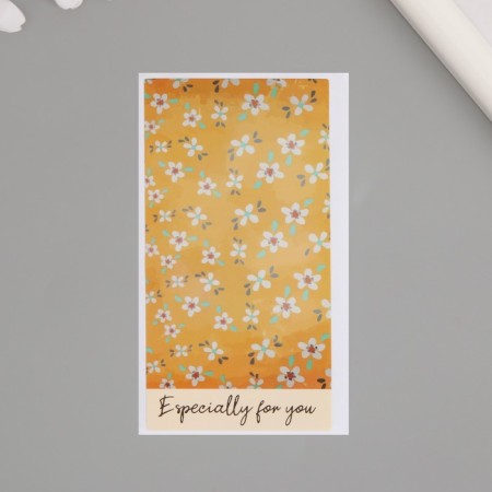 Stick Paper Gratitude "Chamomile on the Yellow background" set of 50 pcs 10x5 cm-1