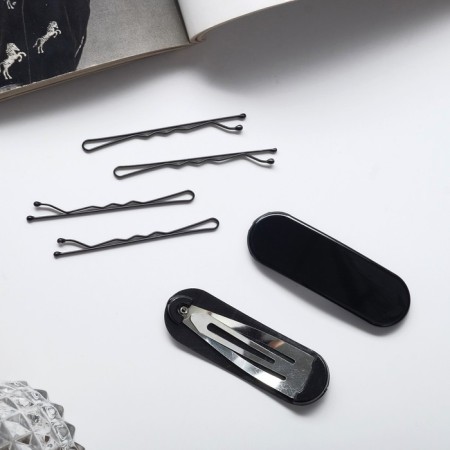 Invisibility for Herty hair (set 10 pcs) tiger, 5 cm, silver-black-1