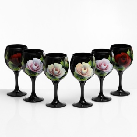 Set of glasses for the wine "Zhostovo" 6 pcs, 220 ml