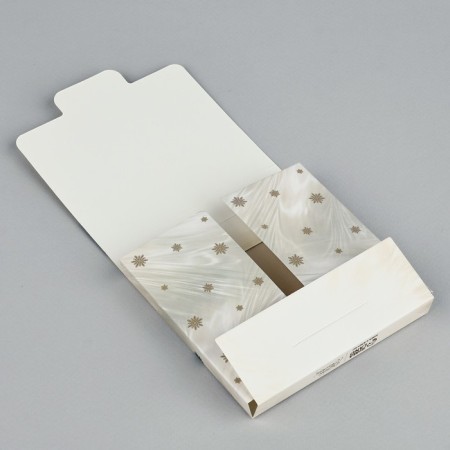 Gold chocolate box, with a window, 10.2 x 1.4 x 10.2 cm, New Year-3