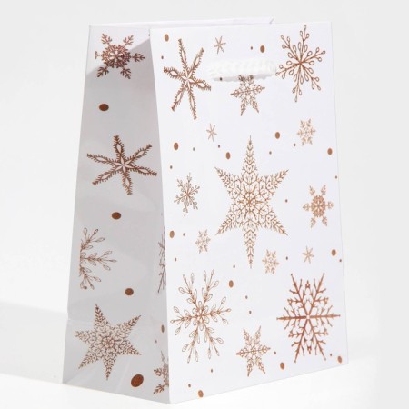 New Year's laminated gift packet "Snowflakes", s 11.5 x 14.5 x 5.5 cm-2