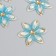 Decor for creativity plastic "Crystal flower" Blue 3x3 cm