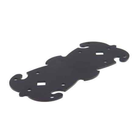 Figure mounting plate, tundra, 180x80x2.1, polymer, black 1 pcs