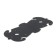 Figure mounting plate, tundra, 180x80x2.1, polymer, black 1 pcs